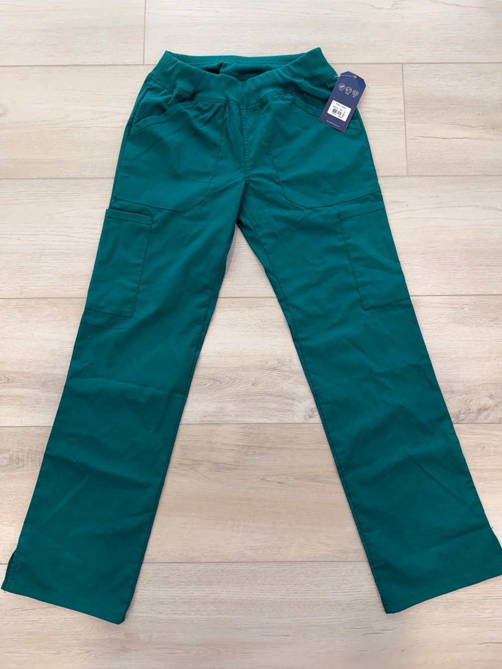 Cherokee WW170 Cargo Scrub Pants XS Hunter Green NWT